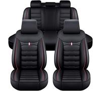 Car Seat Covers Full Set for Chevrolet Chevy C2/Classic/Classic Station Wagon/LUV D Max/D Max High, All Weather PU Leather Water-Resistant Seat Protectors, 5-Seater Car Front and Rear Seat Covers
