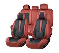 Car Seat Covers Full Set for Chevy Chevrolet Blazer EV 2024-2025, Nappa Leather Seat Cover Full Coverage Waterproof Seat Protectors (Black&Red,5 Seats Standard)