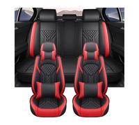 Car Seat Covers Full Set For Civic Universal Leather Full Set Car Seat Covers Automotive Interior Accessories Covers Car Seat(Red+cushion)