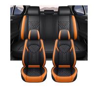 Car Seat Covers Full Set For Civic Universal Leather Full Set Car Seat Covers Automotive Interior Accessories Covers Car Seat(Orange)