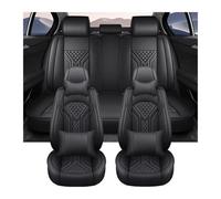 Car Seat Covers Full Set For Civic Universal Leather Full Set Car Seat Covers Automotive Interior Accessories Covers Car Seat(Black+cushion)