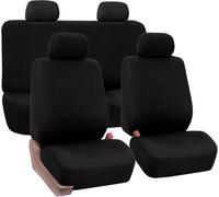 Car Seat Covers Full Set for Ford EcoSport S EcoSport ST Line EcoSport Active, Cloth Car Seat Cushion Full Set Breathable Washable Front Rear Protectors Accessories,A-Black