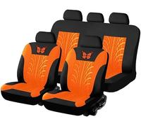 Car Seat Covers Full Set for Kia EV6/ EV6 GT/ EV6 GT Line/Forte Federation(BD), Front Rear Seats Full Surround Breathable Seat Cushion Interior Accessories,A-Orange