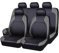 Car Seat Covers Full Set for KIA Picanto Attract/Dream-Team Edition/Spirit/Concept, Leather Waterproof Breathable Seat Covers Full Set Seat Protector Accessories,Grey