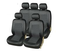 Car Seat Covers Full Set for KIA Soul 2010-2025, Leather Front Rear Seat Cover Protector Breathable Waterproof Interior Accessories,A/Black
