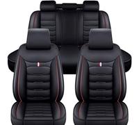 Car Seat Covers Full Set for KIA XCeed Xceed Plug-in Hybrid 2019-2023 2024 2025, Leather Seats Full Surround Waterproof Seat Cushion Interior Accessories,D-Black red