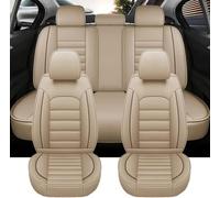 Car Seat Covers Full Set for Land Rover Range Rover Velar 2017-2026, Protectors Interior Waterproof PU Leather Non-slip Cushion Universal Wear-resistant,A Beige