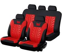 Car Seat Covers Full Set for Mazda 2 Mazda2 Type DE/DJ / XP21 / DY 2016-2022 2023 2024 2025 2026, Front Rear Seats Full Surround Breathable Seat Cushion Interior Accessories,A-Red