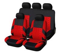 Car Seat Covers Full Set, For Mitsubishi ASX II 2023-2026, Tire Track Design, Polyester Fabric, Front Rear Automotive Accessories, Easy Install,C