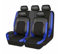 Car Seat Covers Full Set For Renault Clio 2007-2023+, 9 Pcs Set leather Full Surround Automotive Seat Protector Interior Accessories,C/9pcs Set Black-Blue
