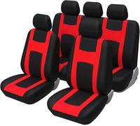 Car Seat Covers Full Set for Seat Cupra Born Electric Drive 150 kW, Cloth Car Seat Cushion Full Set Breathable Washable Front Rear Protectors Accessories,D-Red