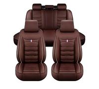 Car Seat Covers Full Set for Suzuki SX4/Hatchback/2007-2018/Rubber-shell-under-the-rear-row, Luxury Comfort Leather Seat Cover Breathable Non-Slip Front and Rear Seats Protectors,A/Brown