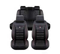 Car Seat Covers Full Set for Suzuki SX4/Hatchback/2007-2018/Rubber-shell-under-the-rear-row, Luxury Comfort Leather Seat Cover Breathable Non-Slip Front and Rear Seats Protectors,A/BlackRed