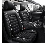 Car Seat Covers Full Set for Toy-ota Yaris Hybrid 2020-2022, Leather Car Seat Cushion Cover Front Rear Protectors Auto Waterproof Accessories,Black-white