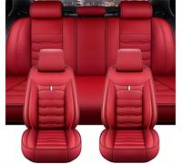 Car Seat Covers Full Set for Toyota Yaris 1.5 Hybrid Y20 5dr 2020 2021, Leather Car Seat Cushion Cover Front Rear Protectors Waterproof Interior Accessories,Red