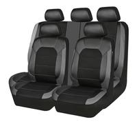 Car Seat Covers Full Set for Vauxhall Mokka 2012-2024, All-Weather Nonslip Leather Comfortable Breathable Seat Covers Protectors Accessories,C/Black