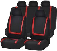 Car Seat Covers Full Set for VW EOS Coupe/Cabriolet/EOS Final Edition TSI, Breathable Comfortable Cloth Vashable 5 Seat Automotive Seat Protector Front and Rear Back Seat Covers,E Red