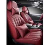 Car Seat Covers Full Set Leather Car Seat Covers For Peugeot 2008 2014-2018 Waterproof Custom Interior Accessories Car Seat Covers Full Set(Wind Red,Deluxe)