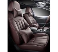 Car Seat Covers Full Set Leather Car Seat Covers For Peugeot 2008 2014-2018 Waterproof Custom Interior Accessories Car Seat Cushion Cover(Coffee,Deluxe)
