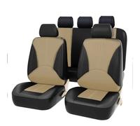 Car Seat Covers Full Set Leather for Bentley Flying Spur 2014~2017, All Weather Waterproof Protectors Soft Breathable Full coverage Front And Rear Seat Cover Protectors,A/BEIGE