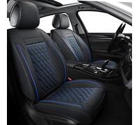 Car Seat Covers Full Set,Universal Fit For Most Cars,SUV,Sedans and Pick-up Trucks,Automotive Vehicle Faux Leather Cushion Covers for 5 Passenger Cars(Full Set,Black/Blue)