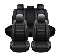 Car Seat Covers Full Set, Universal Synthetic Leather Front & Rear - Car Cushions for Toyota Auris Avensis Camry Corolla Highlander Hilux Land Cruiser Prius RAV 4 Urban cruiser Verso Yaris (Black)
