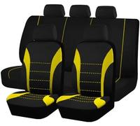 Car Seat Covers Full Sets for Citroen C1 C2 C3 C4 C5 C5X C6 C8 DS3 DS4 DS5, Soft Breathable Front Bucket Seat Covers Covers Auto Interior Accessories,Yellow