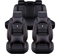 Car Seat Covers Leather Full Set for BMW I3 I3S M5,All Seasons Faux Leather Car Seat Protector Car Interior Styling Accessories,B/blackred-Luxury