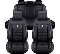 Car Seat Covers Leather Full Set for BMW I3 I3S M5,All Seasons Faux Leather Car Seat Protector Car Interior Styling Accessories,A/Black-Standard