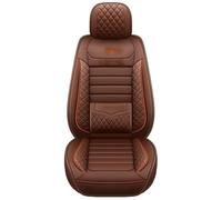 Car Seat Covers Set 1 Pcs Leather Car Front Seat Cover For Mitsubishi For Pajero 4 2 For Sport For Outlander Xl For Asx For Lancer 9 10(Brown)