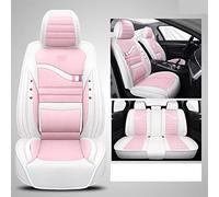 Car Seat Covers Set 1set Car Flax Seat Covers For VW For Polo Sedan For Touran 2007 For Golf 4 5 6 For Passat B5 B6 B7 For Tiguan For T-roc For Touareg For Sharan(Pink)
