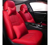 Car Seat Covers Set Car Seat Cover Cowhide Leather Custom For Bmw 125i 120i 116i 118i 2 3 4 5 X1 X3 X4 X6 X5 X6m(Red,Luxury)