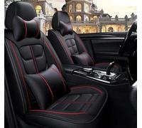 Car Seat Covers Set Car Seat Covers Full Set Leather For Hyundai I30 IX35 For Kona I20 I10 For Ioniq 5 Car Protector Accessories Car Seat Covers(Black Red 4pcs,Deluxe)