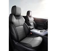 Car Seat Covers Set Cowhide Car Seat Cover Custom For Discovery 3 4 5 For Sports For Evoque For Freelander 2 For Range For Rover For Sport For Velar(Black grey,Standard)