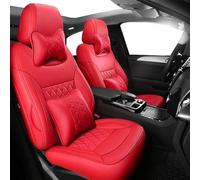 Car Seat Covers Set Custom Car Seat Covers For Skoda For Superb 3 2016-2018 Car Leather Seat Covers Accessories Interiors Full Set Car Seat Covers(Red,Luxury)