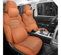 Car Seat Covers Set Custom Leather Mixed Car Seat Cover 5 Seat For BMW 7 Series E65 E66 E67 F01 F02 F03 F04 G11 G12 Car Accessories Car Seat Covers(Yellow,Luxury)