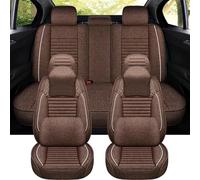 Car Seat Covers Set Flax Car Seat Cover Protector For Chevy For Captiva Full Set Interior Car Accessories Car Seat Covers(Brown,Deluxe)