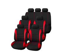 Car Seat Covers Set For Citroen C2 C3 C4 For Cactus C5 C4 Fabric Car Seat Covers For Picasso C6 DS3 DS4 DS5 Auto Seat Cushion Protection Cover(7 seats-red)