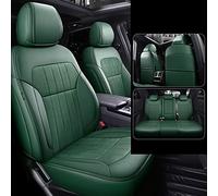 Car Seat Covers Set For Dodge For Challenger 2008-2022 Vegan Leather + Suede Custom Fitted Interior Protector Seat Cover Cushion(Green A)