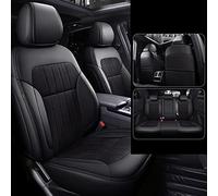 Car Seat Covers Set For Dodge For Challenger 2008-2022 Vegan Leather + Suede Custom Fitted Interior Protector Seat Cover Cushion(Black A)