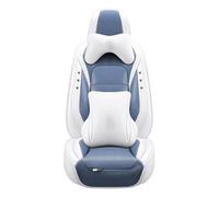 Car Seat Covers Set Full Set Car Leather Seat Cover For Dodge For Journey For Caliber For Avenger For Challenger For Charger For Nitro For Ram 1500(Blue White,Deluxe)