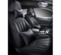 Car Seat Covers Set Full Set Leather Car Seat Covers For Peugeot 2008 2014-2018 Car Waterproof Custom Interior Accessories Car Seat Covers(Black,Deluxe)