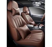 Car Seat Covers Set Full Set Leather Car Seat Covers For Peugeot 2008 2014-2018 Car Waterproof Custom Interior Accessories Car Seat Covers(Brown,Deluxe)