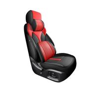 Car Seat Covers Set Full Set Leather Car Seat Covers For Peugeot 5008 2017-2023 Car Waterproof Custom Interior Accessories Car Seat Covers(Black Red 4pcs,Deluxe)