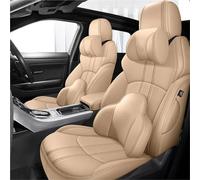 Car Seat Covers Set Leather 5 Seats Custom Car Seat Covers For Kia For Sorento 2015-2017 Car Interior Accessories Car Seat Covers(Beige,Deluxe)