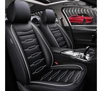 Car Seat Covers Set Leather Car Seat Cover For A4 B8 B6 B7 Avant A3 8P A5 Sportback Q2 Q3 A7 Q7 4L 100 C4 A6 4F C7 C5 Car Accessories Car Seat Covers(Black White,Front)