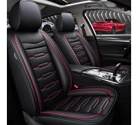 Car Seat Covers Set Leather Car Seat Covers For Dodge For Journey For Charger For Challenger For Dart For Caliber For Durango For Avenger For Magnum For Grand Car Seat Covers(Black Red 4pcs,Front)