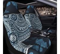 Car Seat Covers Set of 1 PC Breathable Front Seat Covers Elastic Seats Cushion Pad Elephant-Blue Black Seat Covers Universal Automotive Cushion Protector Car Interior Accessories for SUVs Vans Sedan