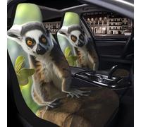 Car Seat Covers Set of 1 PC Breathable Front Seat Covers Elastic Seats Cushion Pad Ringtailed Lemur Seat Covers Universal Automotive Cushion Protector Car Interior Accessories for SUVs Vans Sedan