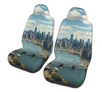 Car Seat Covers Set of 2, Vehicle Seat Protector Breathable Cushion Cover Penthouse View Over New York Manhattan Bucket Cover Universal Auto Front Seats Protector Car Accessories for SUV Truck Sedan